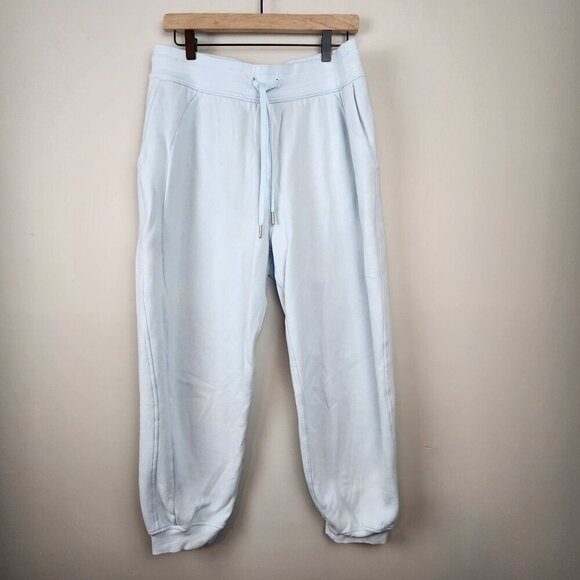 Lululemon sz 10 women light blue jogger pants joggers cropped - Picture 1 of 13